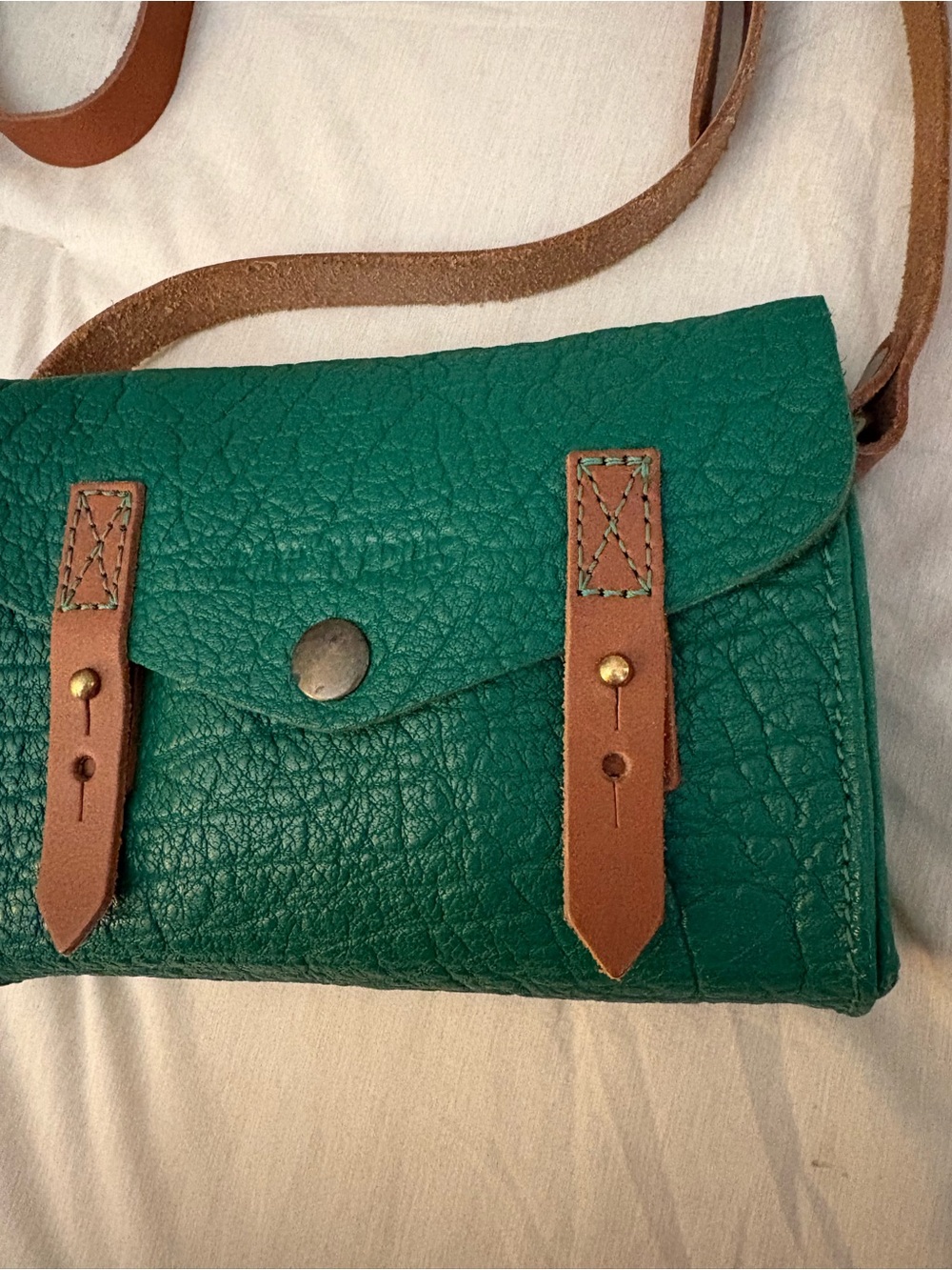 Paul Marius green leather crossbody - Picture 2 of 7